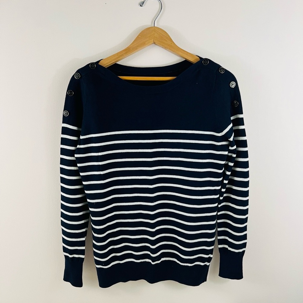 XS Banana Republic Stripped Nautical Sweater Navy/White